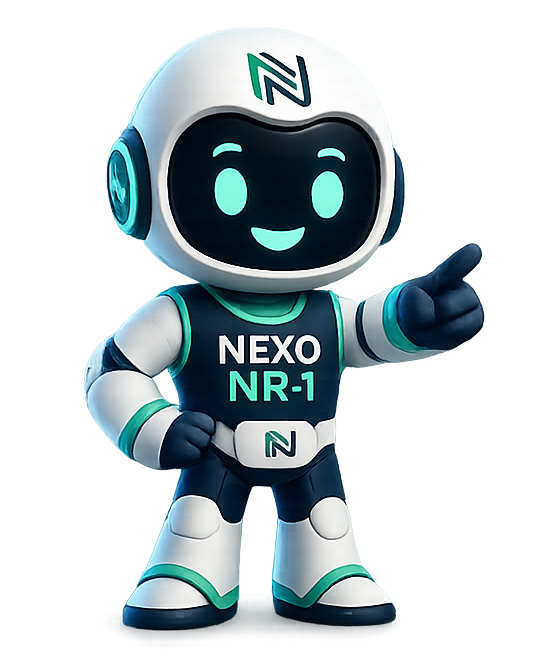 Equipe da Vértice Consciência Corporativa em reunião de apresentação do Nexo NR-1